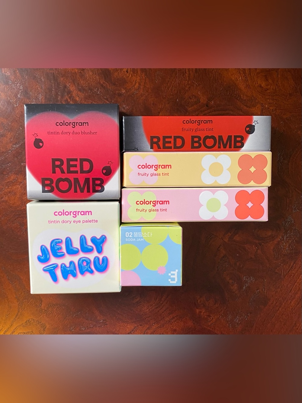 Colorgram - Eye Palette, Duo Blusher, 3 Fruity Glass Tints & Soda Jam Set